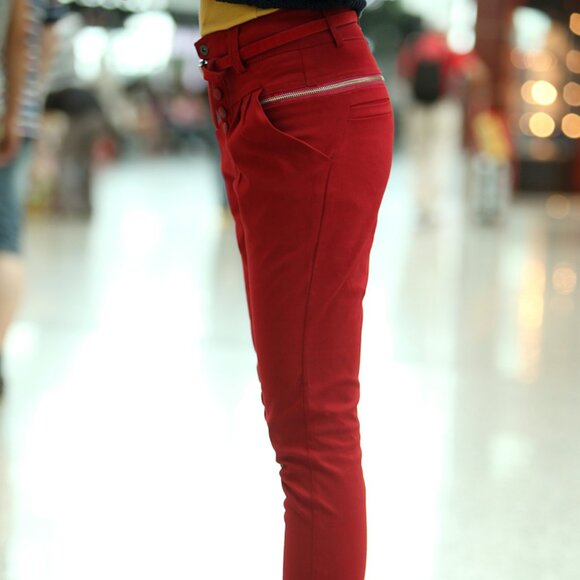 Slim-leg pants (no belt) - Picture 3 of 4